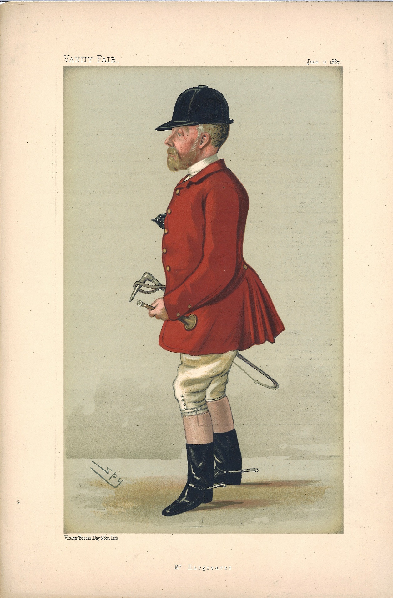 Hargreaves - Mr Hargreaves 11/6/1887 Vanity Fair Print. These prints were issued by the Vanity