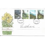 Edward Hardwicke signed British Flowers FDC. 21/3/1979 Cambridge FDI postmark. Good condition Est.