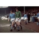 Football Autographed Manchester City Photo, A Superb Image Depicting Tony Book And Joe Corrigan