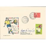 Bryan Douglas signed FDC VM football commemorating the 1958 World Cup Finals. Bryan Douglas is an