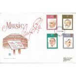 Anya Silva signed Music FDC. 10/9/80 Portsmouth FDI postmark. Good condition Est.