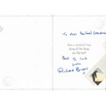 Richard Briers signed Birthday card. Dedicated. Good condition Est.