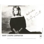 Mary Chapin Carpenter signed 10x8 black and white photo. American singer-songwriter. Carpenter spent