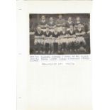 Football vintage team newspaper photo Manchester City 1955/56 signed by team members B, Leivers, K