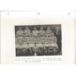 Football vintage team signature piece two Celtic 1950s newspaper photos fixed to album sleeve nine