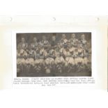 Football vintage team newspaper photo Bristol Rovers 1956/57 fixed to album sleeve signed by fifteen