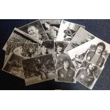 Collection of 14 press photographs, mainly from Spain World Cup 1982. All black and white and