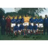 Football Autographed Rangers Photo, A Superb Image Depicting The 1972 European Cup Winners Cup