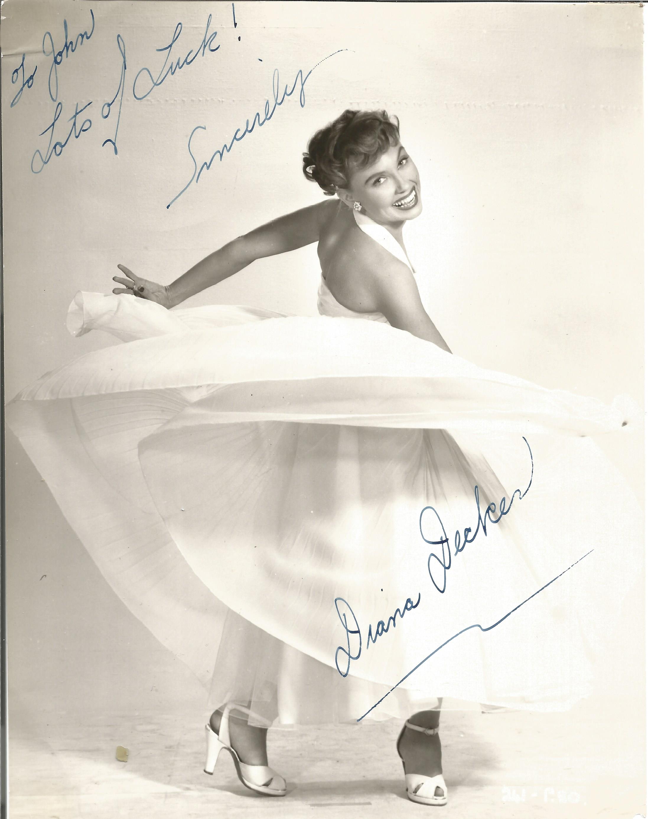Diana Decker signed 10x8 black and white photo. (9 January 1925 - 4 January 2019), born Isabella