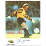 David Seaman signed 10x8 colour Autographed Editions photo. Biography on reverse. Good condition