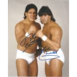 Low Price Sale! Strike Force tag team WWF Wrestling hand signed 10x8 photo. This hand signed photo