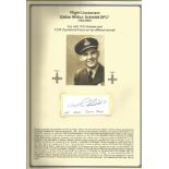 Flight Lieutenant Dallas Wilbur Schmidt DFC* signed small signature piece. Attached to a detailed