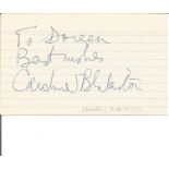Caroline Blakiston Star Wars Actress Signed Card. Good Condition Est.