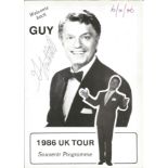 Guy Mitchell signed 1986 UK Tour souvenir programme. Signed on the front cover. Good condition Est.
