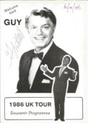 Guy Mitchell signed 1986 UK Tour souvenir programme. Signed on the front cover. Good condition Est.