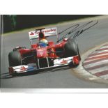 Felipe Massa signed 12x8 colour photo racing for Ferrari. Good condition Est.
