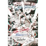 DC Comic Superman Red /Superman Blue 6 1998 one of 8500 copies signed on cover by Joe Rubenstein ,