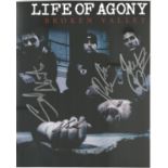 Low Price Sale! Life Of Agony Metal Band hand signed 10x8 photo. This beautiful hand signed photo