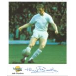 Jack Charlton signed 10x8 colour Autographed Editions photo. Biography on reverse. Good condition