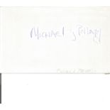 Michael J. Pollard Actor Signed Card. Good Condition Est.