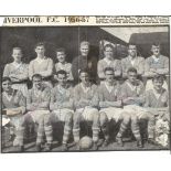 Liverpool 1956-57 signed black and white newspaper photo. Signed by 9. Includes Moran, Younger,