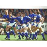 Pat Van den Hauwe and Graeme Sharp signed 12x8 colour Everton photo. Good condition Est.