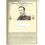 Wing Commander Roderick Illingworth Alpine "Rod" Smith DFC* signed small signature piece. Attached