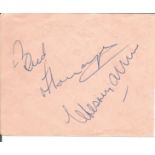 Bud Flannigan and Chesney Allen signed album page. group of British entertainers, formed in the