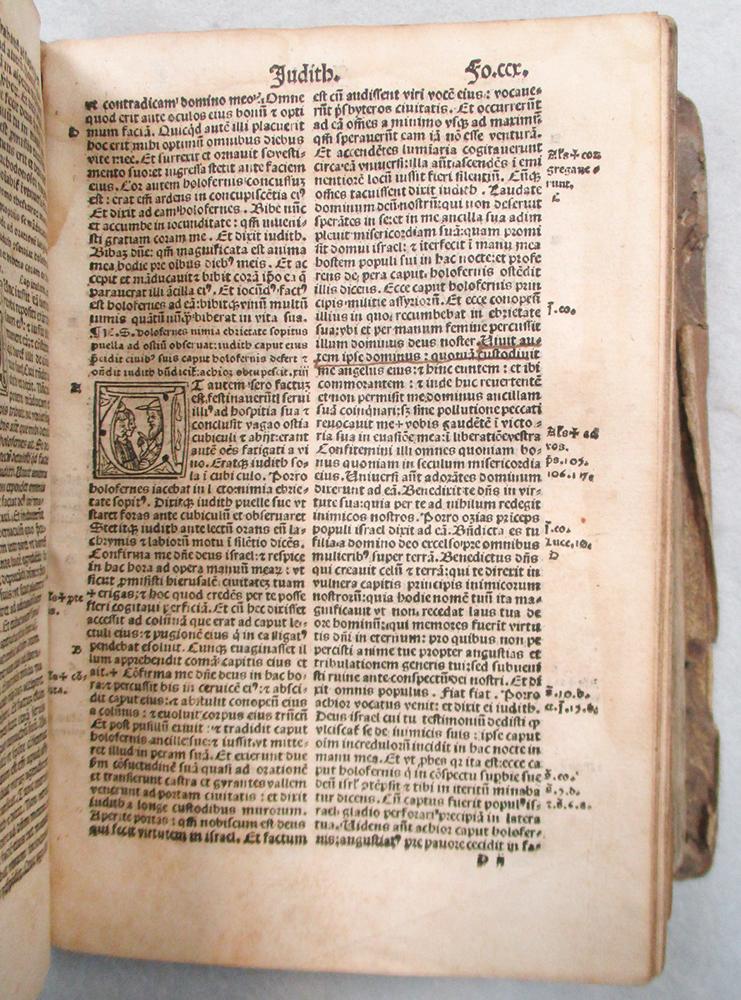 Bible in latin. Lyon: in officina Jacobi Mareschal [1524?], 8vo, title page in old manuscript, - Image 4 of 5