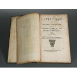 HOBBES (Thomas) Leviathan. 3rd edition 1651 [but Amsterdam 1680], folio, added engraved title,