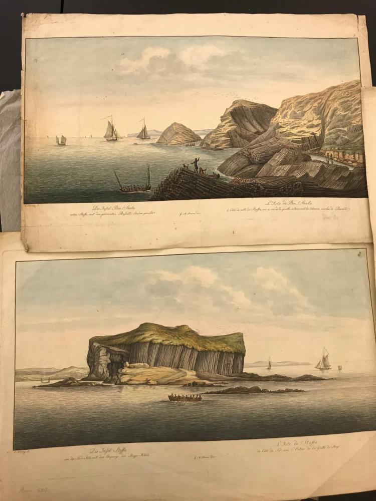 C. Horny after G M Kraus L'Isle de Boo-Shala; L'Isle de Staffa, and companion hand coloured