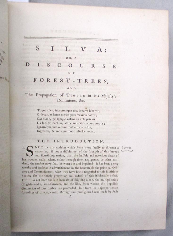 EVELYN (John) Silva, or a Discourse of Forest-Trees, with Notes by A. Hunter. York 1776, 4to, - Image 3 of 3