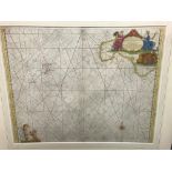 Captain Greenville Collins Chart showing the west tip of Cornwall and Scilly Isles, 18th century