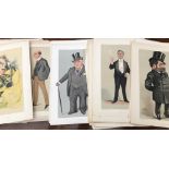 Vanity Fair cartoons by SPY and others, a collection of loose colour prints, some with separate text