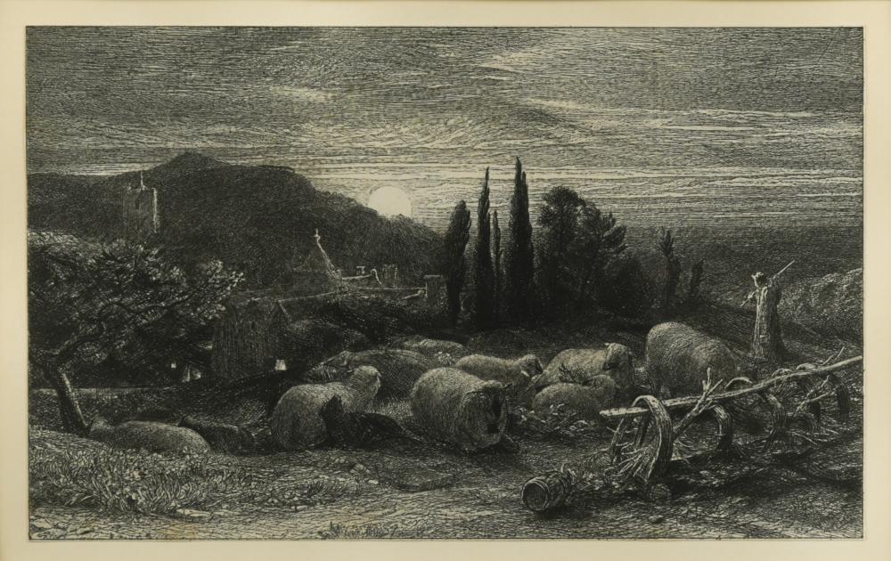 Samuel Palmer (1805-1881) The Lonely Tower, etching, 22.5 x 28.5cm (sheet), a 20th century