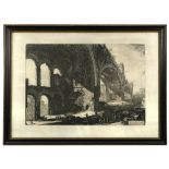 Piranesi. Veduta degli avanzi del Tablino della Casa aurea di Nerone. Calcografia blind-stamped