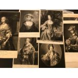 A group of 15 mezzotint portraits, 18th century, mainly by McArdell after Reynolds, female