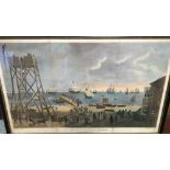 A collection of coloured East Anglian coastal prints, R. Pollard after J. Butcher, View of the Jetty