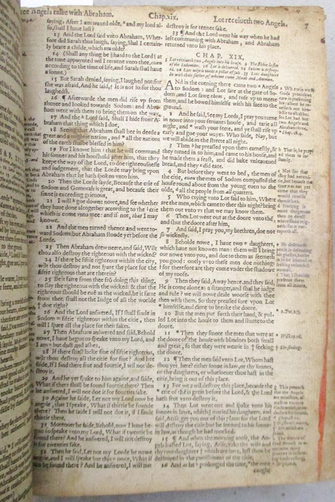 Bible Geneva Version, London: Deputies of Christopher Barker 1594, 8vo, 202 x 145mm, vignette - Image 3 of 3