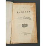 JOHNSON (Dr Samuel) The Rambler, 1751, folio, in 4 vols. London: for J. Payne and J. Bouquet, in 208