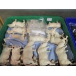 Britains; A large quantity of plastic moulded Britains farm animals and figures (qty)