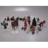 Trophy Miniatures Wales LTD; a quantity of lead figures to include skaters, the rabbit man, Mr