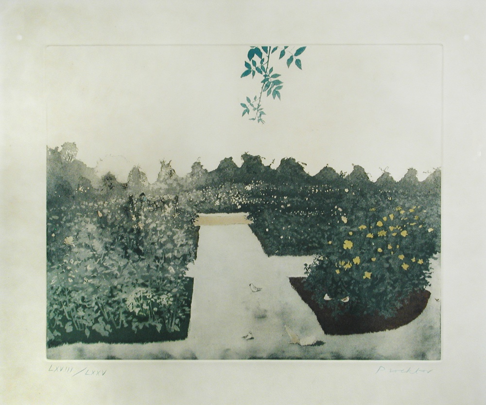 § Patrick Procktor, RA (British, 1936-2003), Path through flowers, numbered lower left "LXVIII /