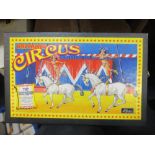 Britains Circus Diorama set, street parade set, two equestriennes and eleven other boxed circus