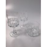 A Rosenthal service of drinking glasses comprising twelve red wine glasses, twelve white wine