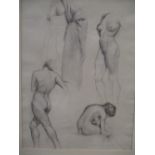 Percy Horton (British, 1897 - 1970) Two studies of nudes and a sketch of a breast feeding baby -