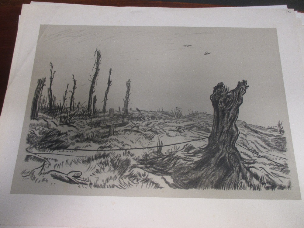 Sir Muirhead Bone (Scottish, 1876- 1953), The War Drawings, a portfolio of lithographs