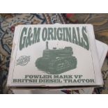 A G&M Originals Fowler mark VF diesel tractor (boxed), Matchbox models of yesteryear steam wagon and