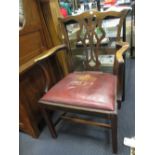 George III country open armchair