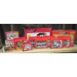 Britains: 40973 Farm building set, and another, 42878 Farm buildings and accessories set, 9432 4x4